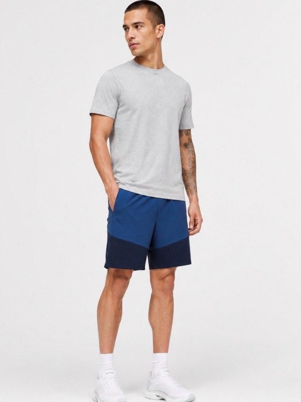 Lululemon Athletica Swim | Lululemon Namaste At The Beach Short 8 Lined Blue Nav